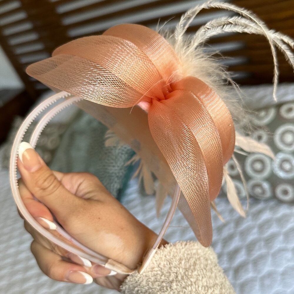Flower Mesh Headband Hair Accessories Pink